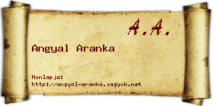 Angyal Aranka névjegykártya